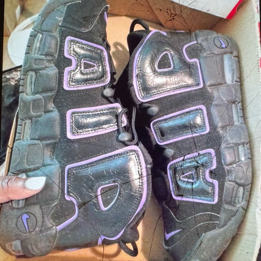 Nike Black and Purple Sneakers